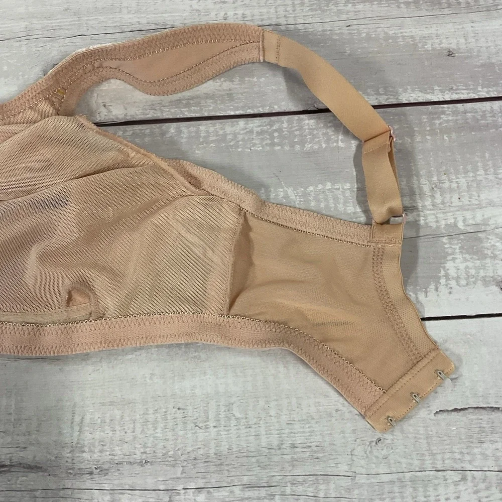 Amoena Mastectomy Bra Womens 34D Nude Front‎ Back Closure #2145 Wireless NEW